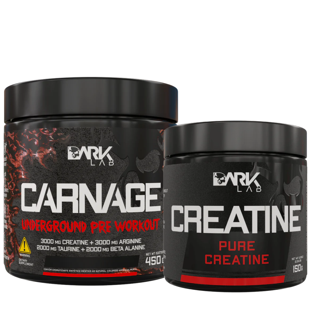 kit Carnage Underground Pre-Workout 450g + Creatina Pura 150g