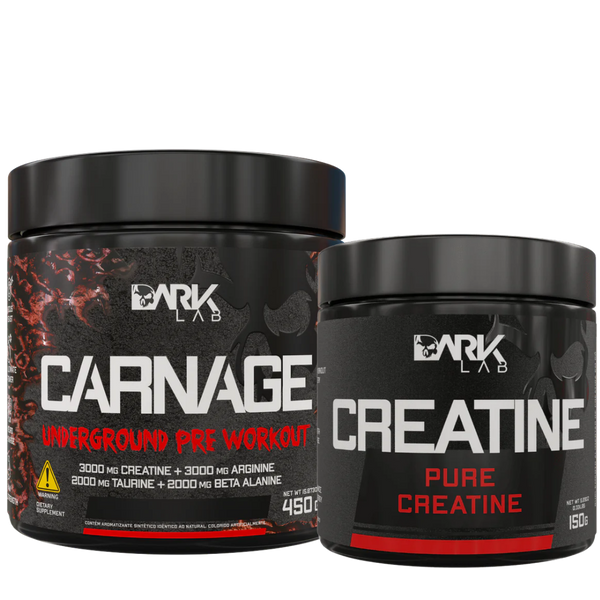 kit Carnage Underground Pre-Workout 450g + Creatina Pura 150g