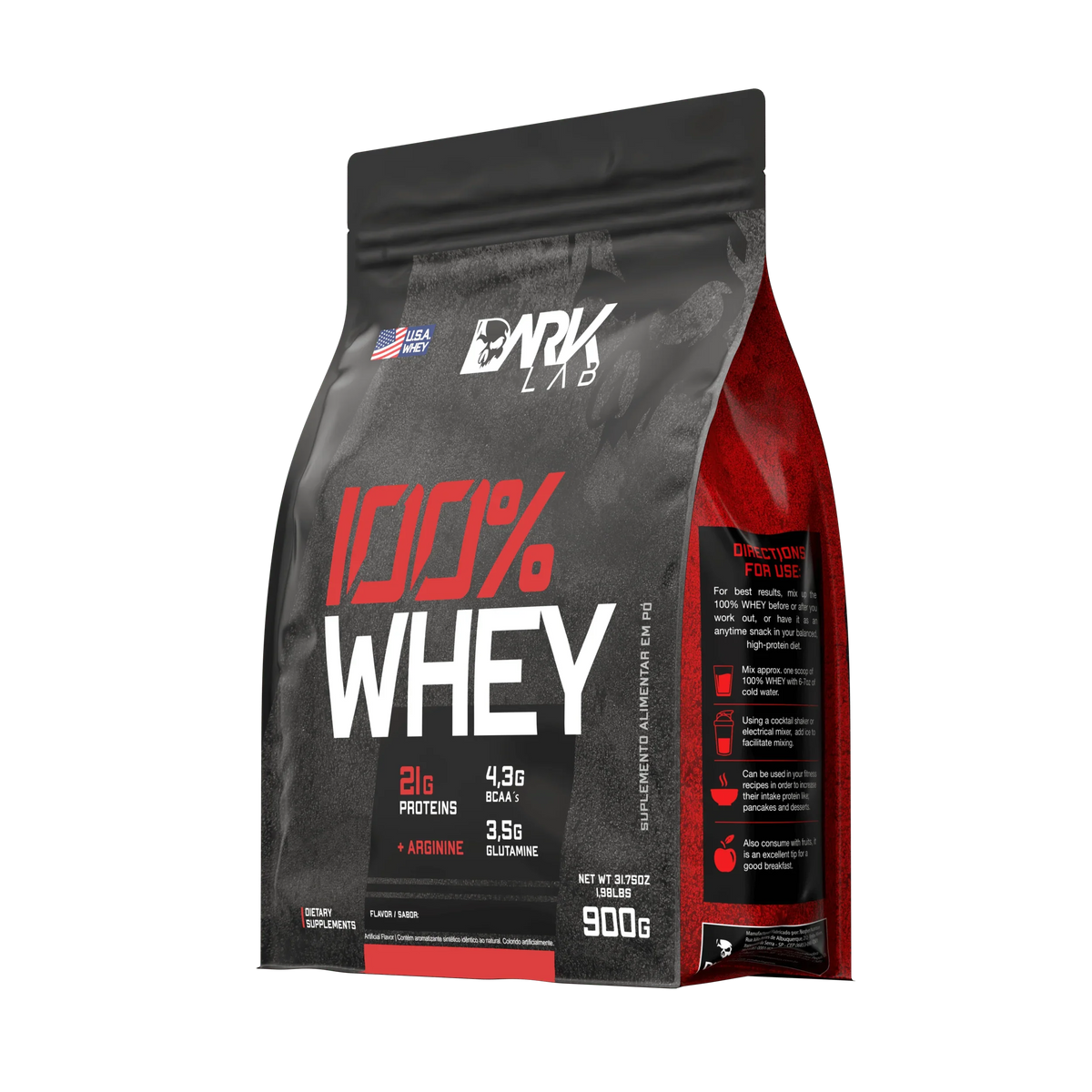 100% Whey Protein Refil 900g