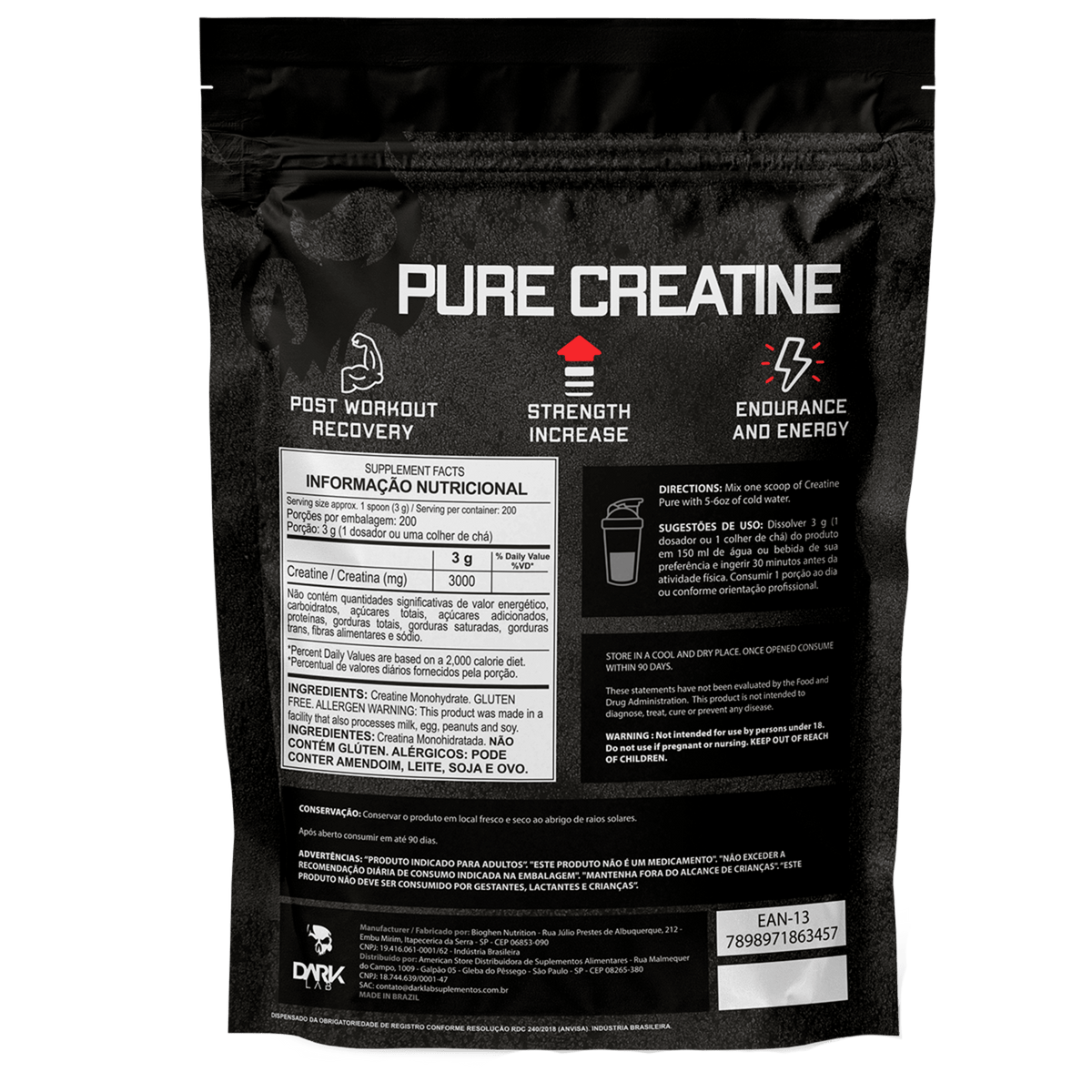 Kit 2x Creatina Pura 500g -